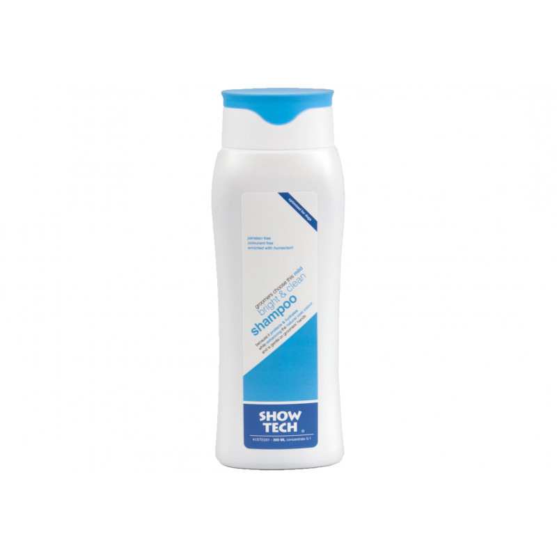 Show Tech Bright&Clean Shampoo, 300ml - koncentrēts (5:1) šampūns kažoka krāsas pastiprināšanai