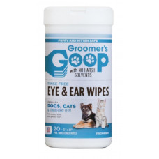 Groomer's Goop Ear & Eye Wipes, 20gb – mitrās salvetes ausu un acu tīrīšanai