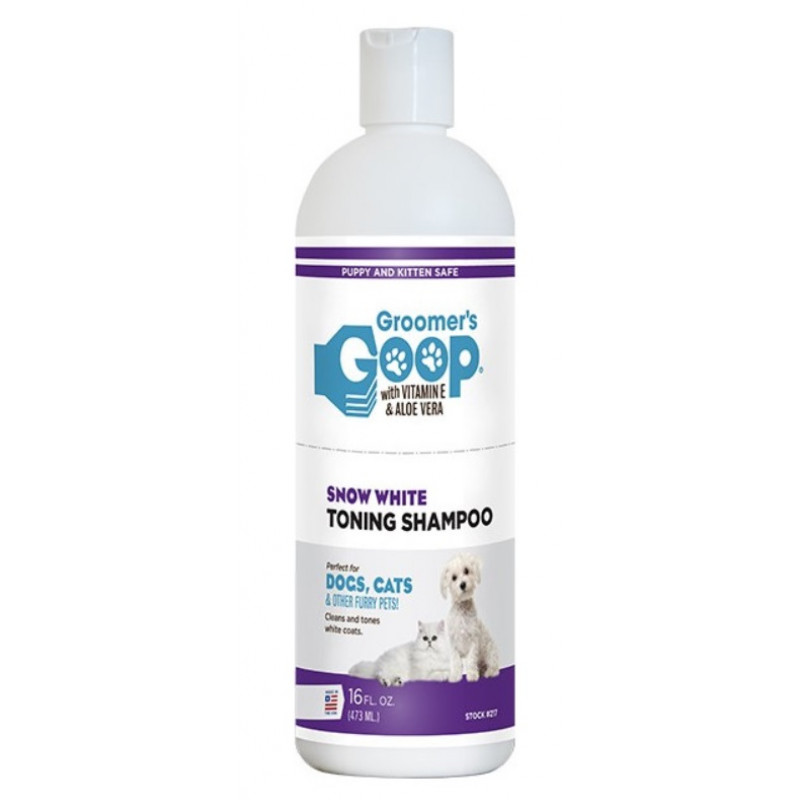 Groomer`s Goop Snow White Toning Shampoo, 16oz/473ml - šampūns gaišiem kažokiem