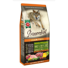 Primordial Adult Deer&Turkey, 12kg - BEZGRAUDU sausā barība ar briedi un tītaru pieaugušiem suņiem