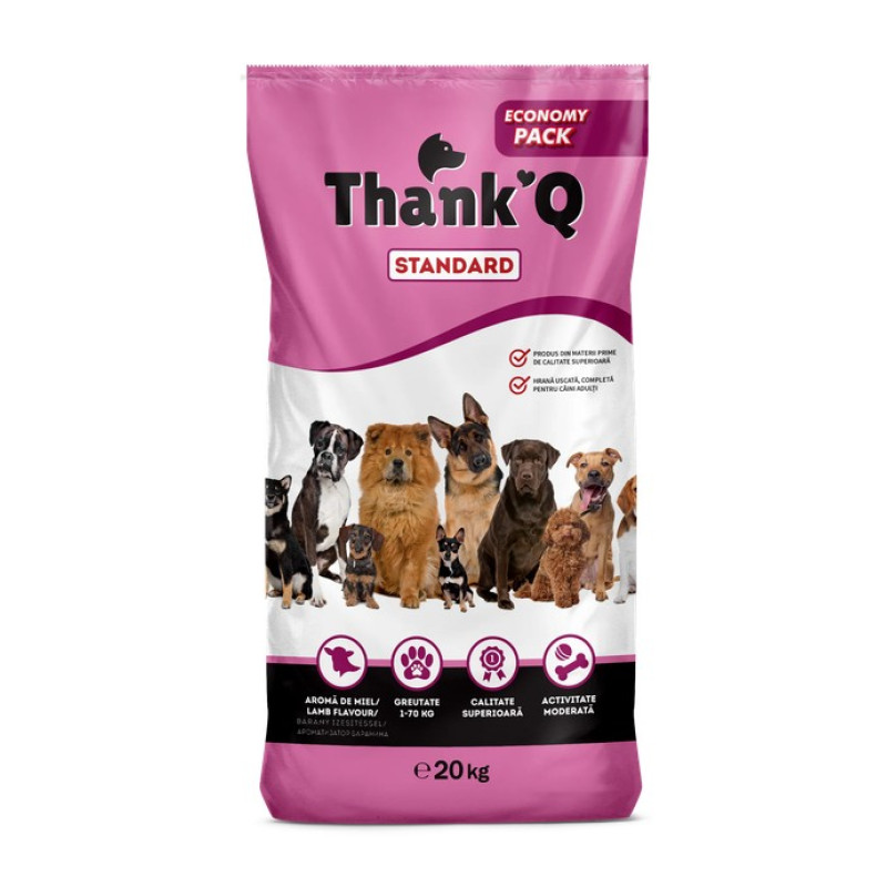 ThankQ Dog Standart Lamb, 20kg - sausā barība ar jēru pieaugušiem suņiem