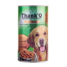 ThankQ Dog Premium Chicken, 1240g - gabaliņi mērcē ar vistu pieaugušiem suņiem