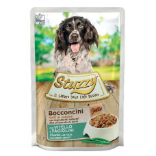 Stuzzy Dog Bocconcini Veal and Green Beans Jelly, 100g - gabaliņi želejā ar teļa gaļu un pakšu pupiņām suņiem