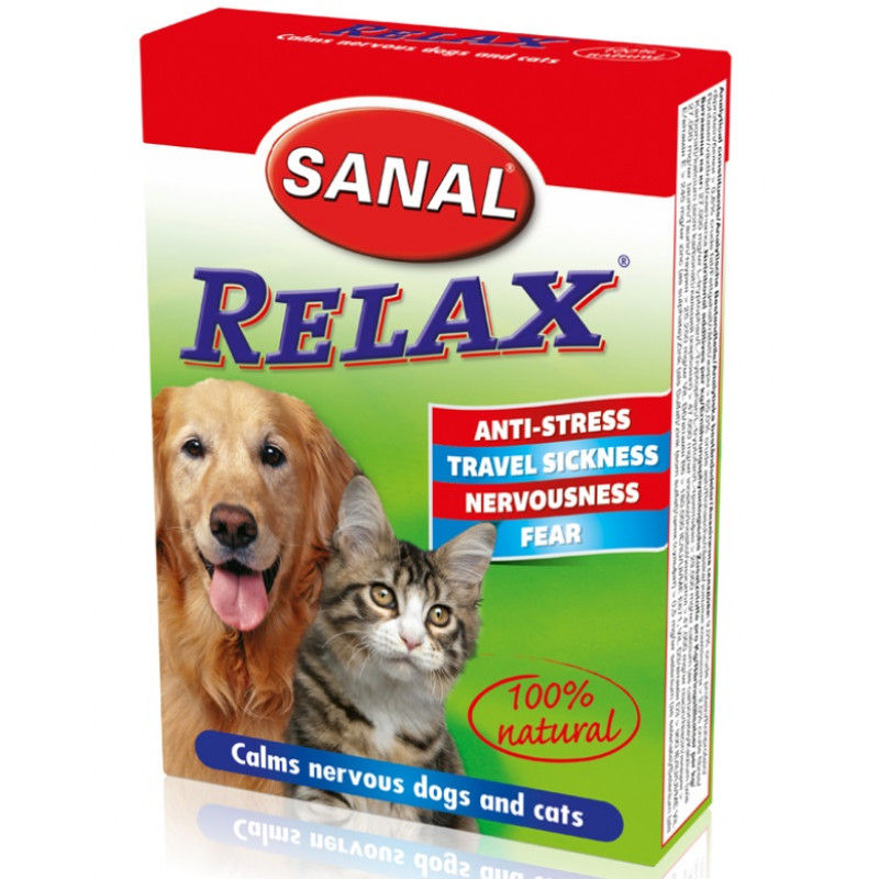 Sanal Relax, 15tbl - nomierinošs līdzeklis suņiem, kaķiem, trušiem