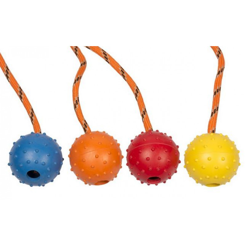 Duvo Plus Rubber Dental Ball With Rope, 33cm - gumijas bumba uz striķa