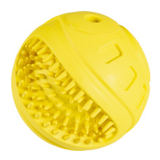 Duvo Plus Rubber giggle ribble ball yellow, 8,5cm - булькающий резиновый мяч