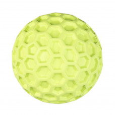 Duvo Plus Hexagon Ball Squeak Green, 5,5cm - gumijas bumbiņa ar pīkstuli