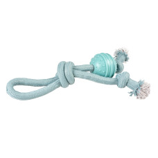 Duvo Plus Rope Loop with Ball Blue, 39cm - striķis ar gumijas bumbu