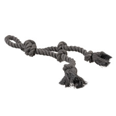 Duvo Plus Eco Rope 5 Knots & Loop, 41cm - eko кokvilnas striķis ar mezgliem