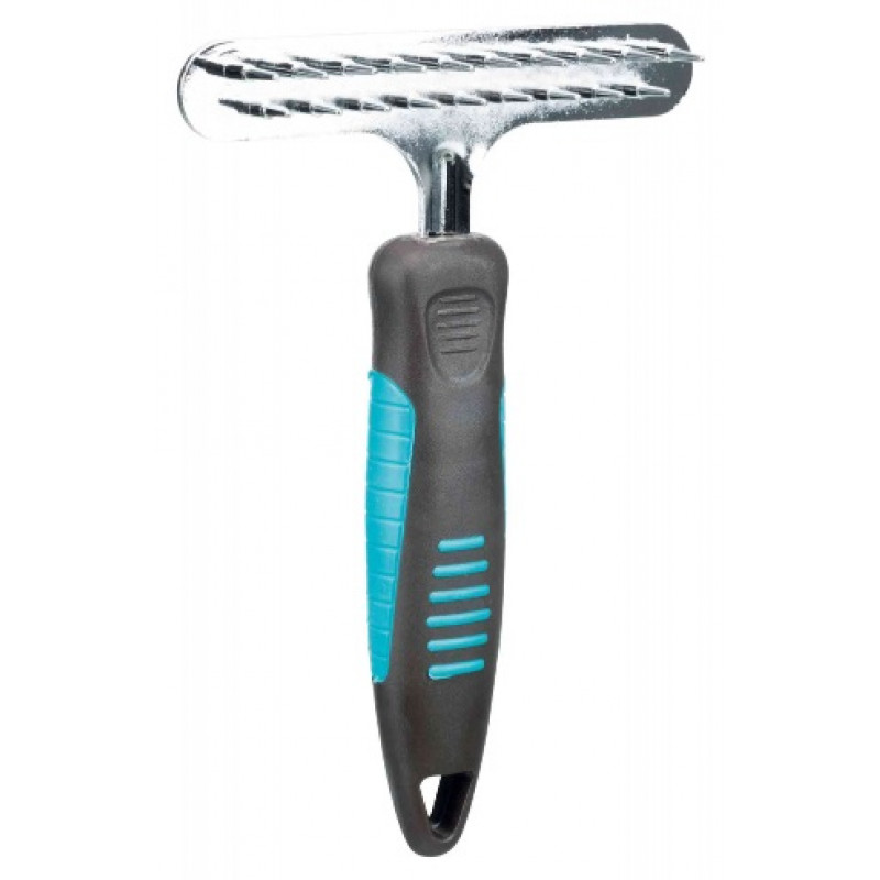 Trixie Metal Groomer Coarse, 15cm - grābeklis ar dažāda garuma retiem zobiem