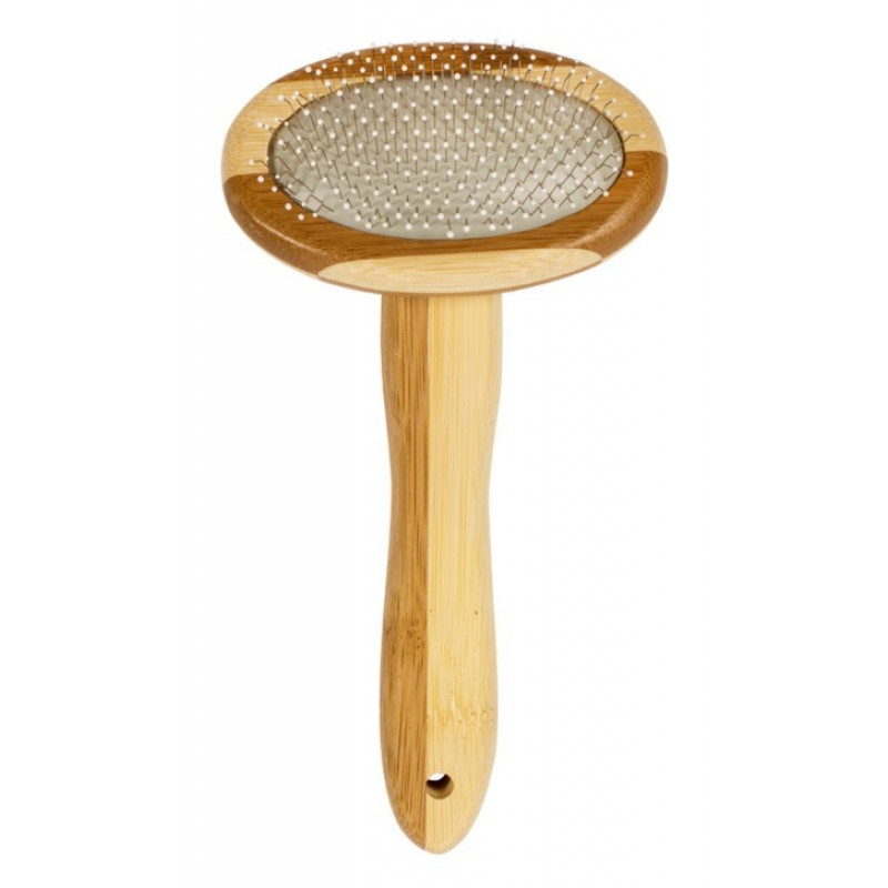Duvo Plus Bamboo Slicker Brush M, 18cm - bambusa pūku ķemme