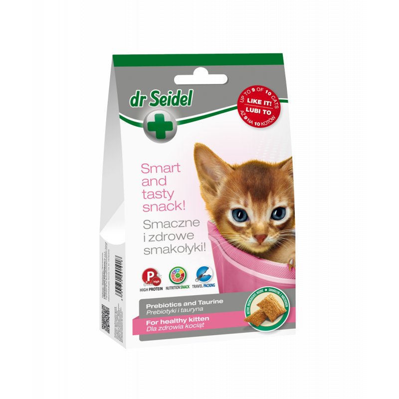 Dr.Seidel Snacks Kitten, 50g - kaķēniem ar prebiotiķiem un taurīnu