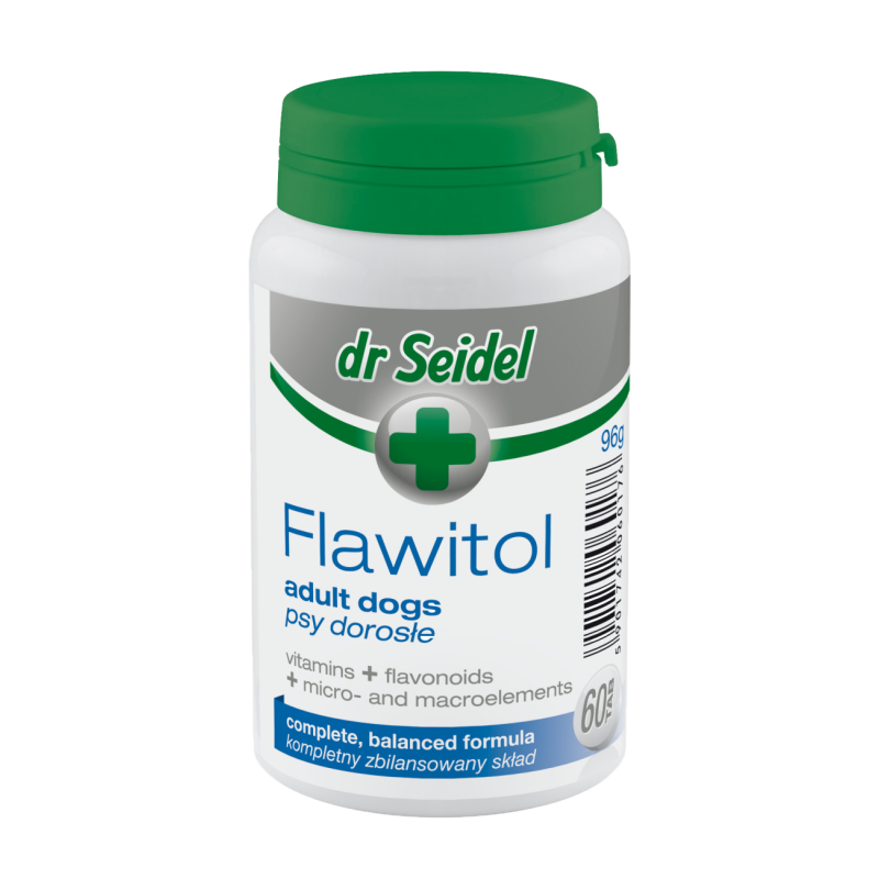 Dr.Seidel Flawitol Adult Dogs, 60tbl/96g - pieaugušiem suņiem - vispārējai veselībai