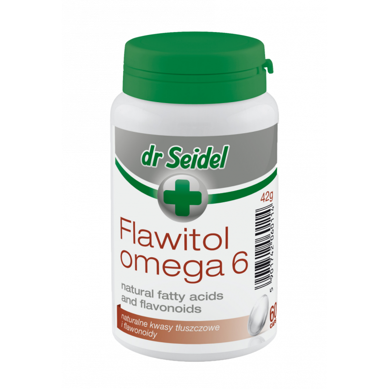 Dr.Seidel Flawitol Omega 6, 60kaps/42g - suņiem ādas un kažoka veselībai