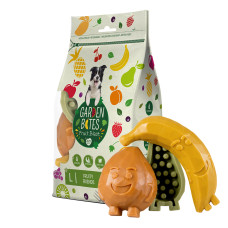 Garden Bites Fruity Friends L, 3gab/12.5cm - вегетарианские жевательные лакомства для чистки зубов, с фруктами