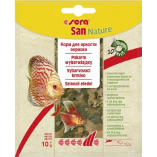 % SERA San Nature, 10g - krāsu pastiprinoša barība zivīm - pārslas