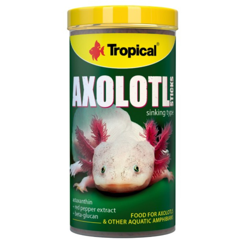 Tropical Axolotl Sticks, 250ml/135g - barība aksolotliem un citiem ūdens abiniekiem