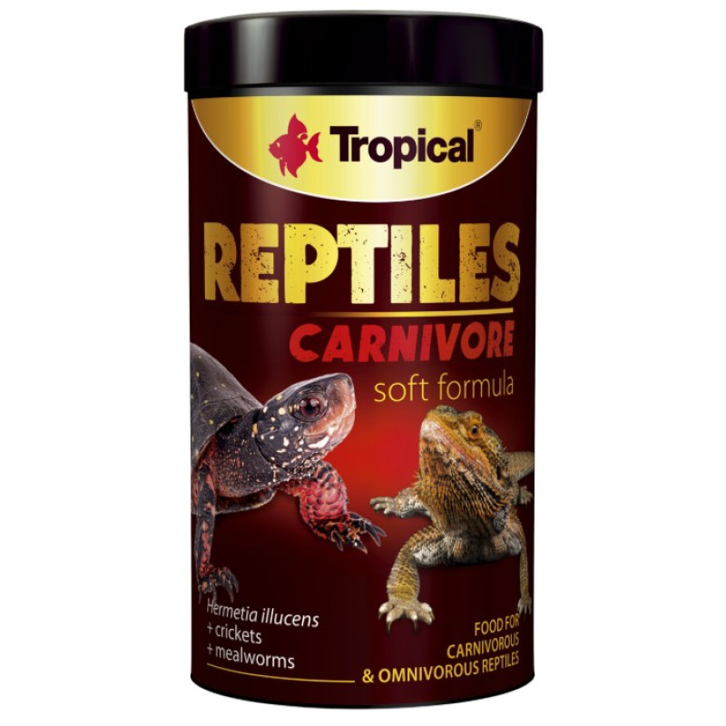 Tropical Reptiles Carnivore Soft, 1L/260g - mīksta barība gaļēdāju un visēdāju rāpuļiem