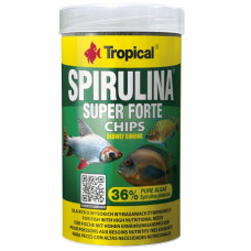 Tropical Super Spirulina Forte Chips, 100ml/52g - lēni grimstoši čipsi ar spirulīnu