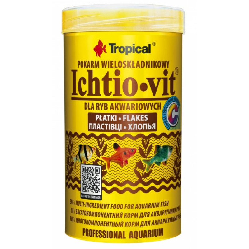 Tropical Ichtio-Vit, 250ml/50g - pārslas visēdāju zivīm