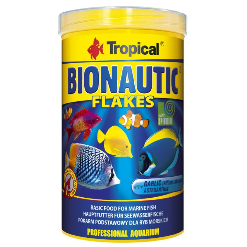 Tropical Bionautic Flakes, 250ml/50g - pārslas jūras zivīm, vēžveidīgajiem un bezmugurkaulniekiem