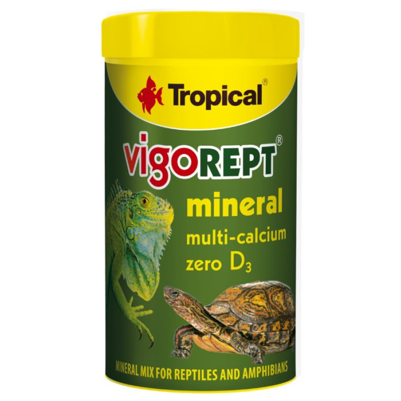 Tropical Vigorept Mineral, 100ml/60g - минеральная добавка для рептилий и амфибий